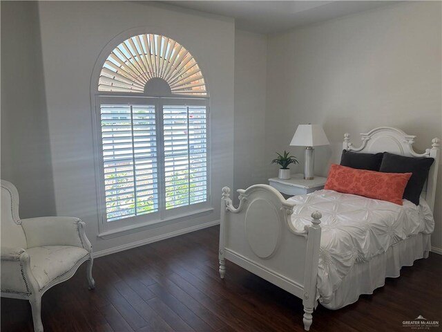 824 Lucy Dr, Alamo, TX 78516 - bedroom featuring baseboards and dark wood finished floors