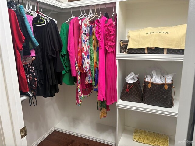 824 Lucy Dr, Alamo, TX 78516 - walk in closet featuring wood finished floors