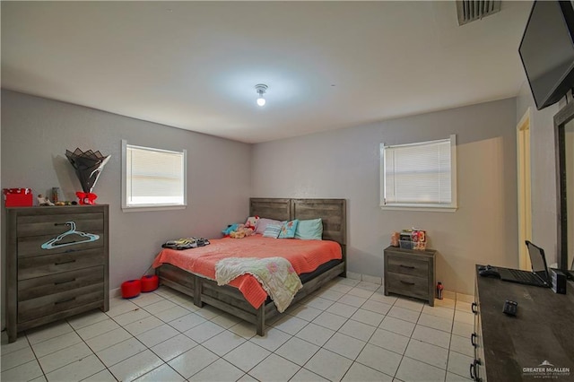 view of tiled bedroom