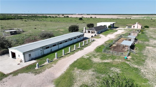 bird's eye view with a rural view