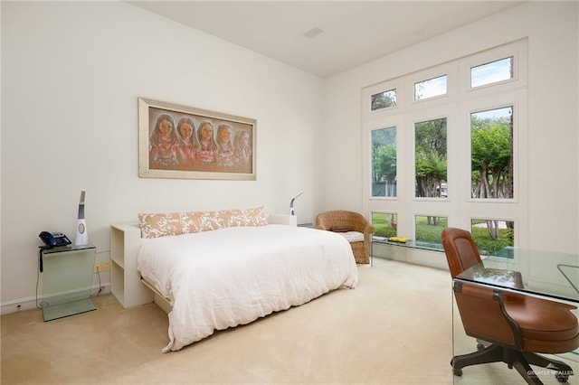 view of carpeted bedroom