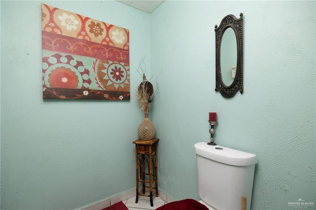 bathroom with tile patterned flooring