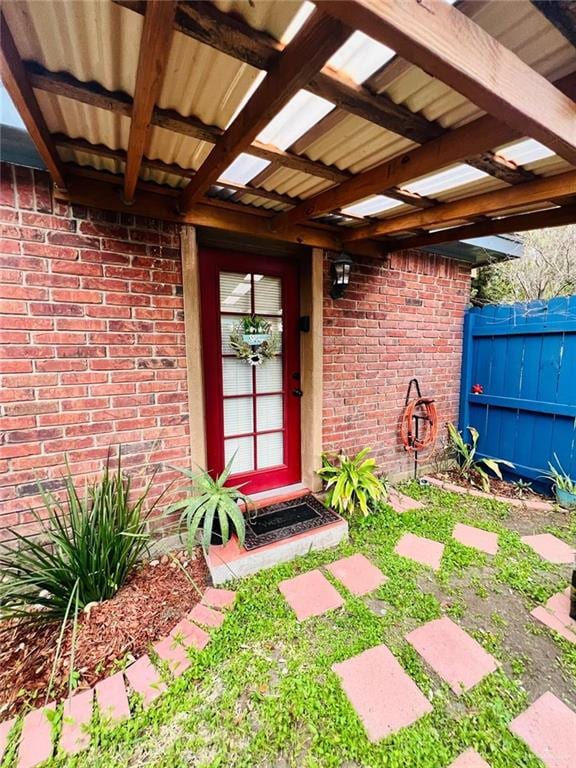 view of doorway to property