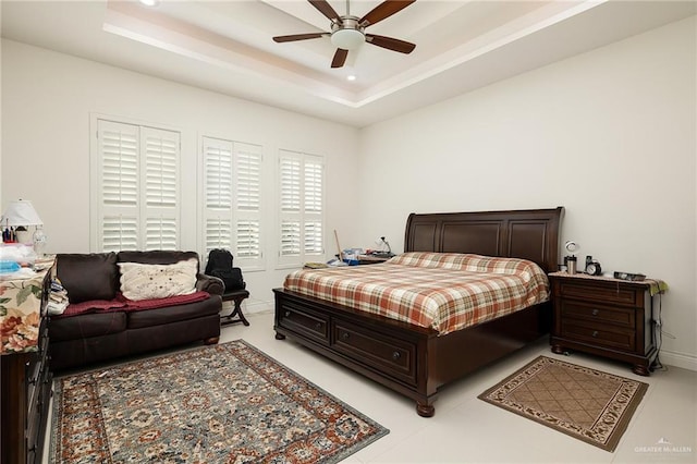 2408 Holland Ave, Edinburg, TX 78539 - bedroom featuring a raised ceiling and ceiling fan