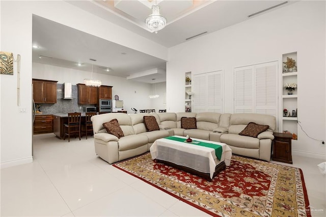 2408 Holland Ave, Edinburg, TX 78539 - living area with light tile patterned floors
