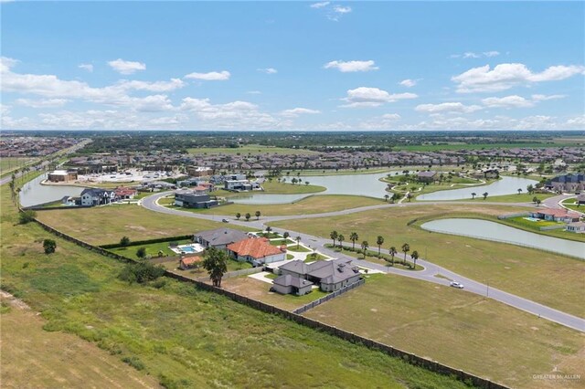 4552 Estancia Pkwy, Mcallen, TX 78504 - aerial perspective of suburban area featuring a large body of water