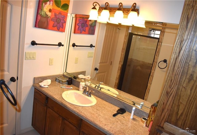 2515 E Q St, Hidalgo, TX 78557 - bathroom with vanity and a shower stall