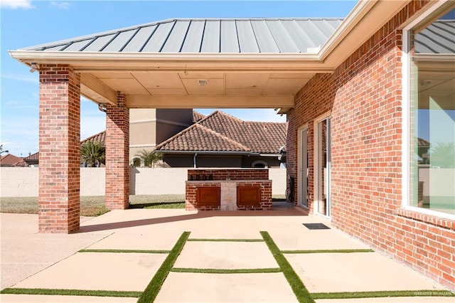 view of patio / terrace with area for grilling