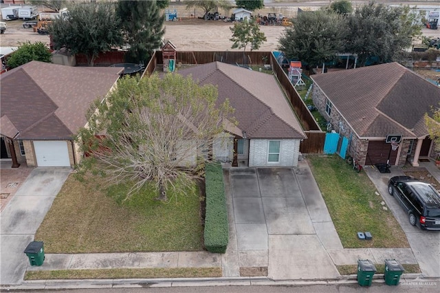 birds eye view of property