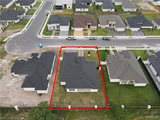 3007 S Livingston St, Edinburg, TX 78542 - aerial view of residential area with property parcel outlined