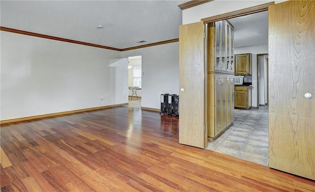 unfurnished room featuring light wood-type flooring