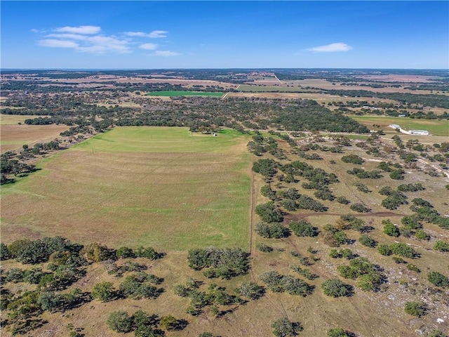 bird's eye view with a rural view