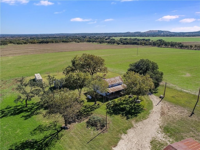 drone / aerial view featuring a rural view