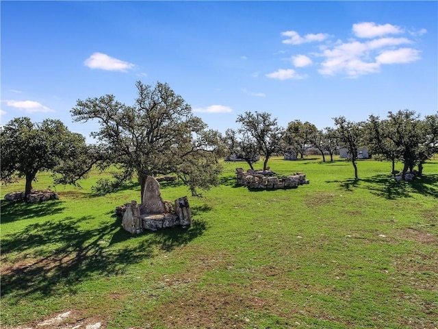 view of yard featuring a rural view