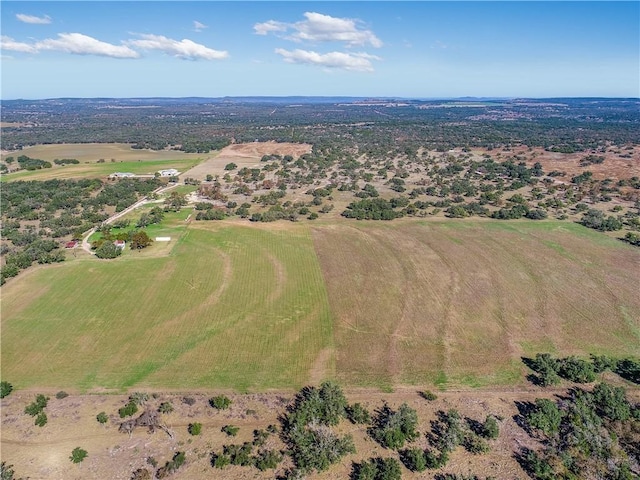 aerial view featuring a rural view