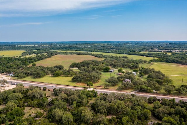 aerial view with a rural view