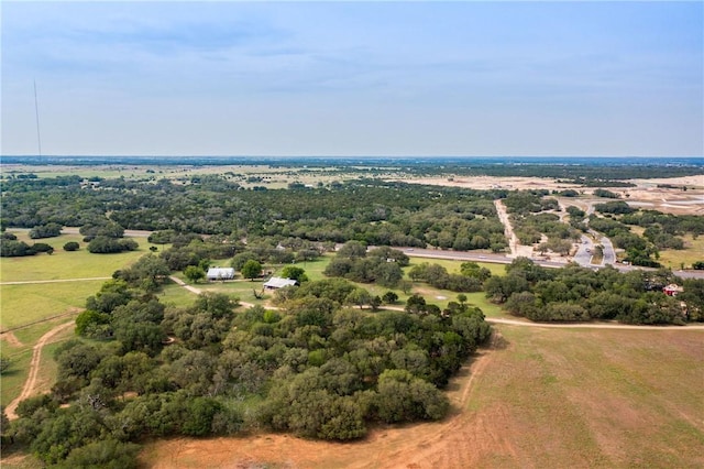 drone / aerial view with a rural view