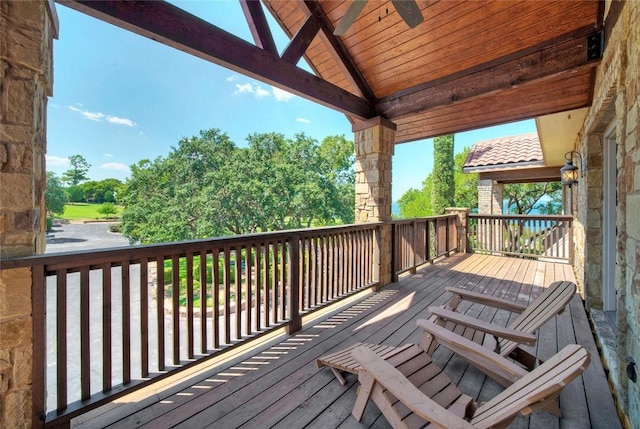 view of wooden deck