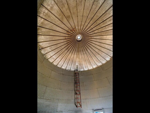 exterior details with wooden ceiling