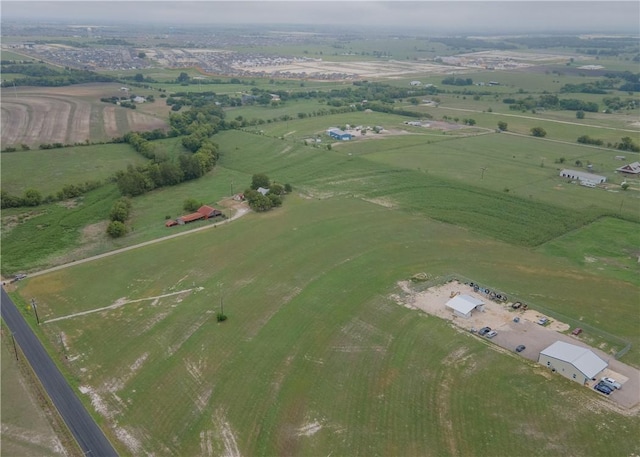 bird's eye view featuring a rural view