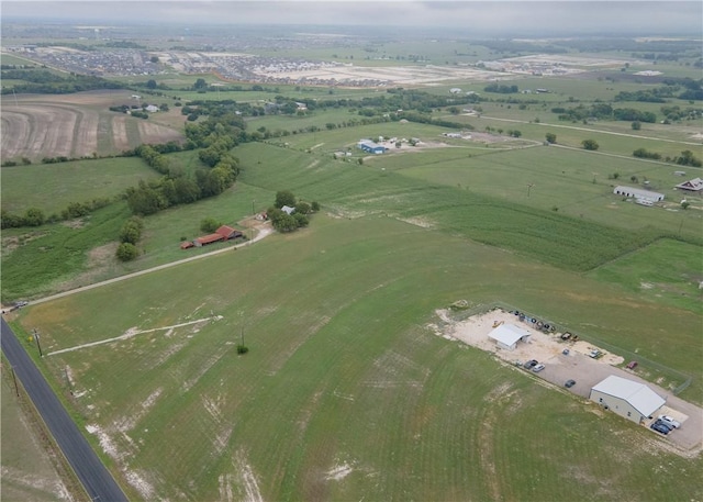 drone / aerial view with a rural view