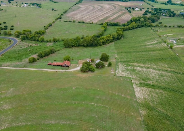 bird's eye view featuring a rural view