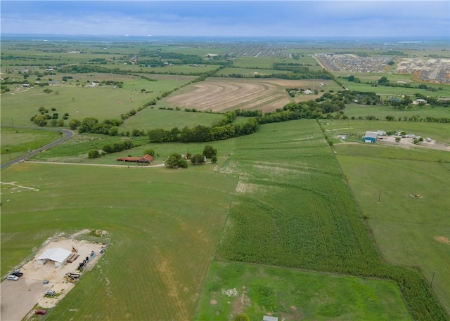 drone / aerial view featuring a rural view