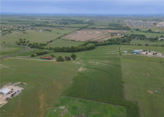 aerial view featuring a rural view