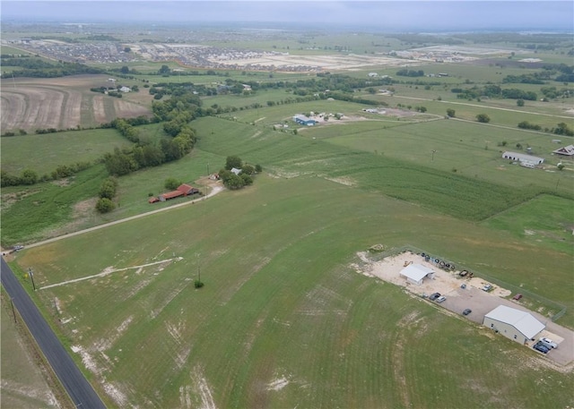 aerial view with a rural view