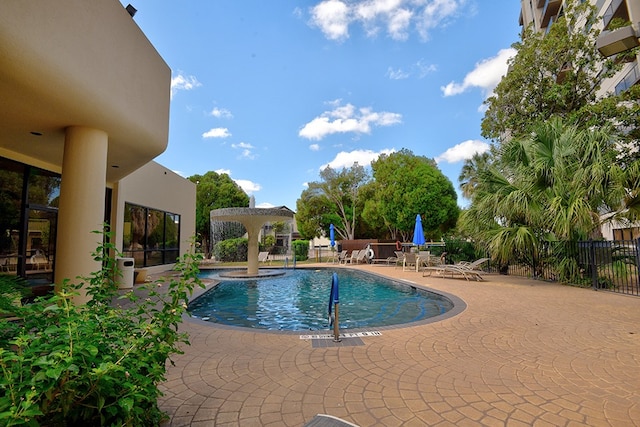 view of pool with a patio