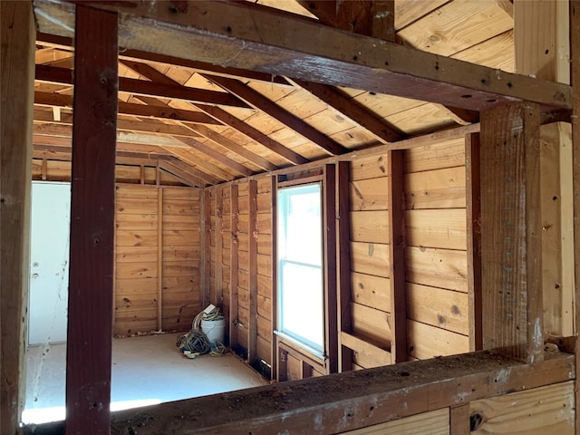 view of attic