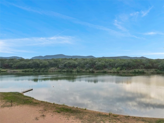 view of water feature featuring a mountain view