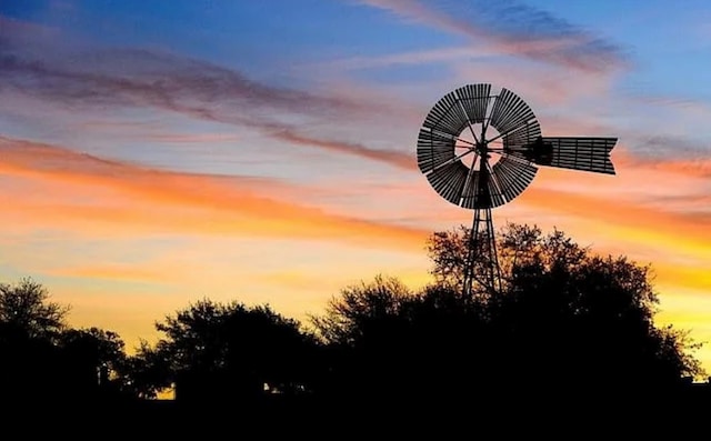 view of nature at dusk