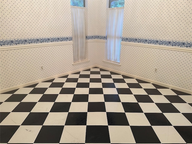 view of tiled spare room