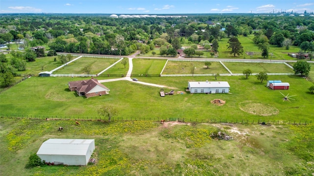 bird's eye view featuring a rural view