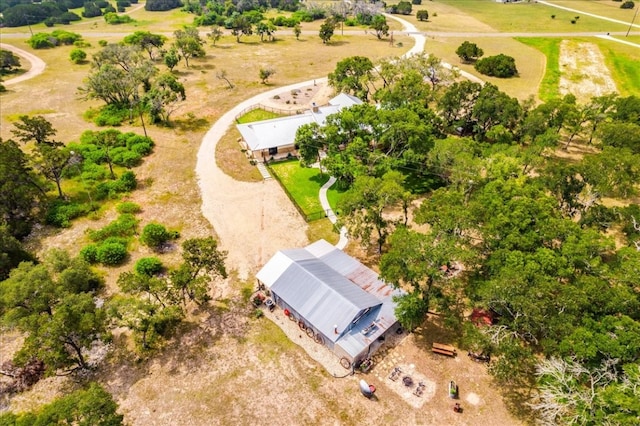 drone / aerial view featuring a rural view