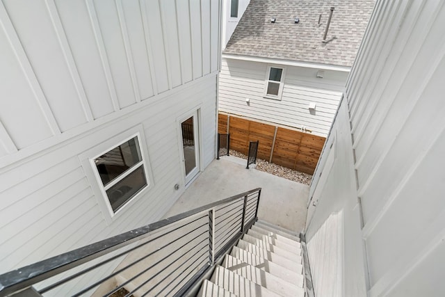 exterior space featuring wood walls