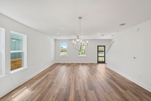 empty room featuring wood-type flooring