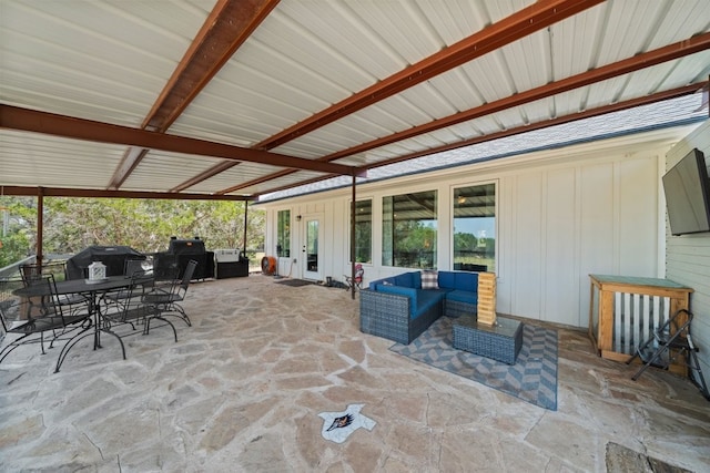 view of patio / terrace featuring an outdoor living space