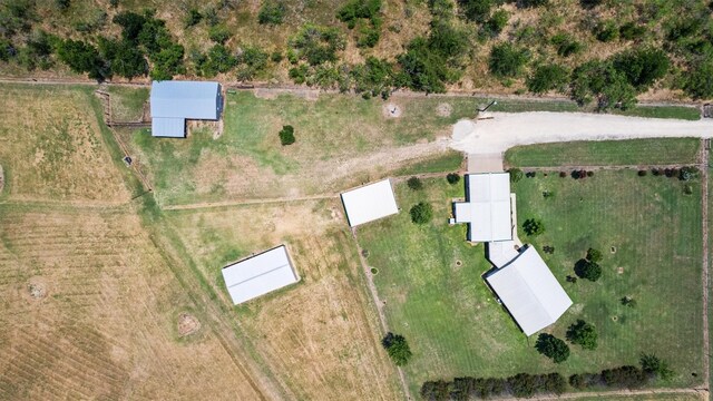 drone / aerial view with a rural view