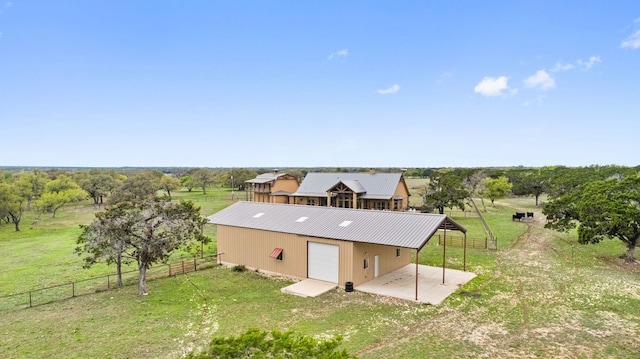 bird's eye view featuring a rural view