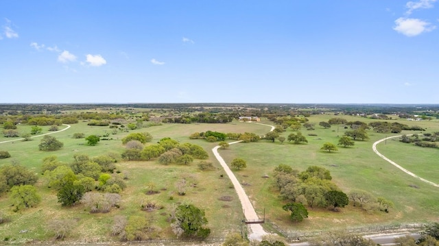 drone / aerial view with a rural view