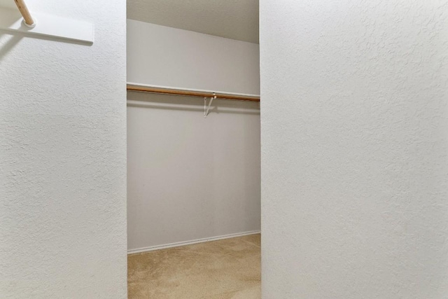 walk in closet featuring carpet