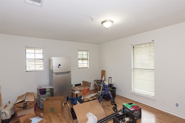 miscellaneous room featuring light hardwood / wood-style flooring