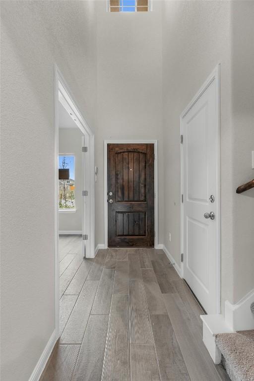 entrance foyer featuring a high ceiling