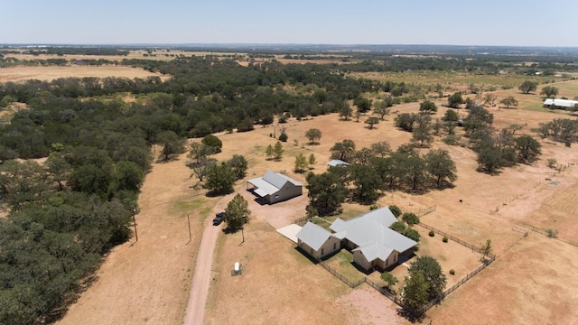 aerial view with a rural view