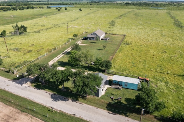 drone / aerial view featuring a rural view