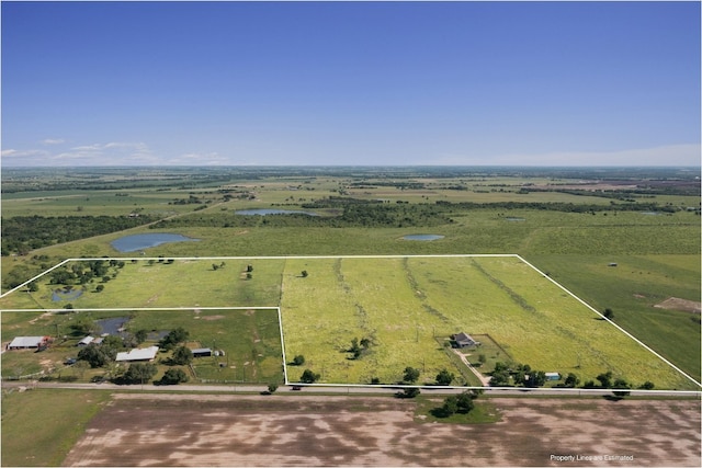 bird's eye view featuring a rural view