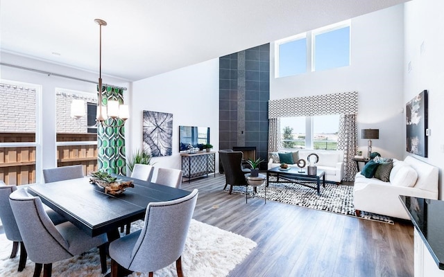 dining room featuring dark hardwood / wood-style flooring