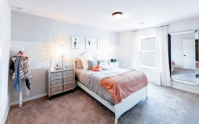 view of carpeted bedroom